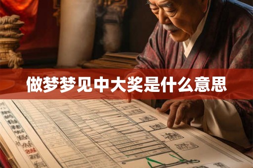 做梦梦见中大奖是什么意思