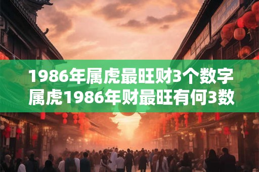 1986年属虎最旺财3个数字 属虎1986年财最旺有何3数字