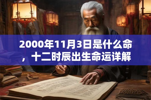 2000年11月3日是什么命，十二时辰出生命运详解