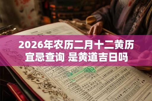 2026年农历二月十二黄历宜忌查询 是黄道吉日吗 2026年农历二月十二黄历宜忌查询 是黄道吉日吗