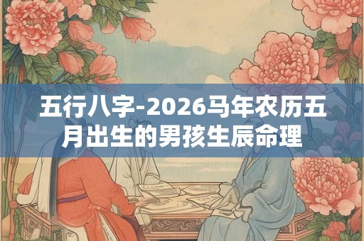 五行八字-2026马年农历五月出生的男孩生辰命理 五行八字-2026马年农历五月出生的男孩生辰命理