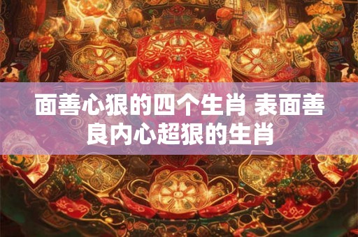 面善心狠的四个生肖 表面善良内心超狠的生肖