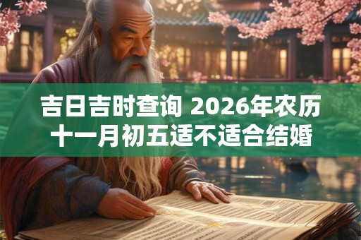 吉日吉时查询 2026年农历十一月初五适不适合结婚 吉日吉时查询 2026年农历十一月初五适不适合结婚