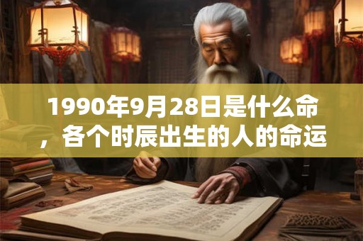 1990年9月28日是什么命，各个时辰出生的人的命运