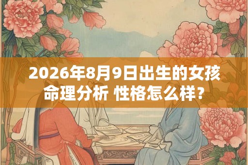 2026年8月9日出生的女孩命理分析 性格怎么样？
