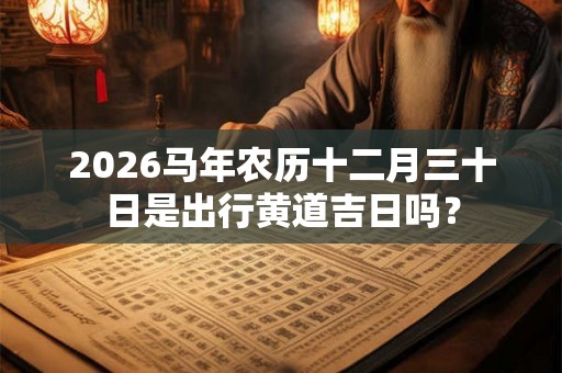 2026马年农历十二月三十日是出行黄道吉日吗？