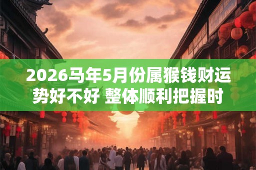 2026马年5月份属猴钱财运势好不好 整体顺利把握时机