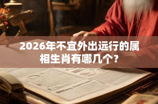 2026年不宜外出远行的属相生肖有哪几个? 2026年不宜外出远行的属相生肖有哪几个?