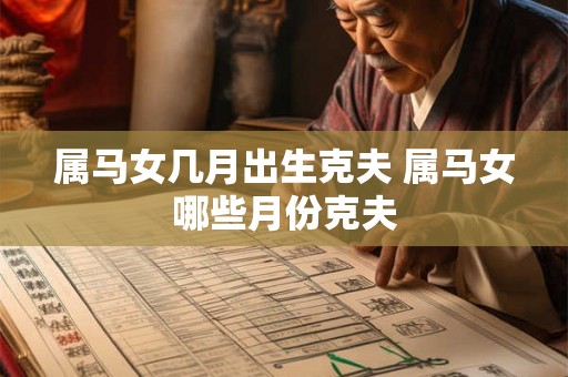 属马女几月出生克夫 属马女哪些月份克夫 属马女几月出生克夫 属马女哪些月份克夫