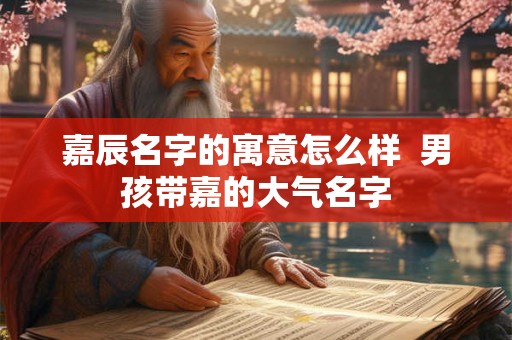 嘉辰名字的寓意怎么样  男孩带嘉的大气名字