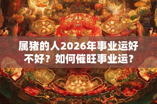属猪的人2026年事业运好不好？如何催旺事业运？