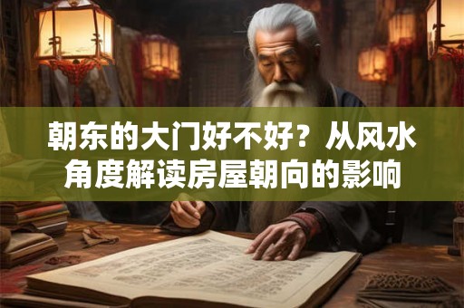 朝东的大门好不好？从风水角度解读房屋朝向的影响