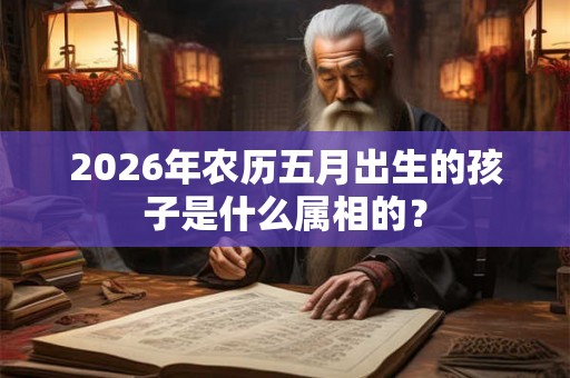 2026年农历五月出生的孩子是什么属相的？