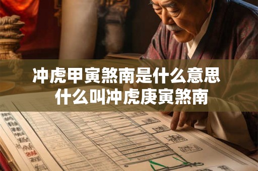 冲虎甲寅煞南是什么意思 什么叫冲虎庚寅煞南 冲虎甲寅煞南是什么意思 什么叫冲虎庚寅煞南