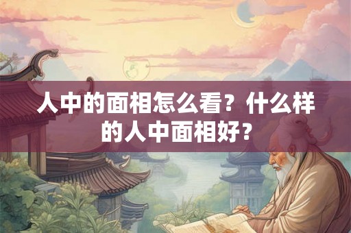 人中的面相怎么看？什么样的人中面相好？