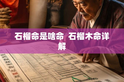 石榴命是啥命  石榴木命详解