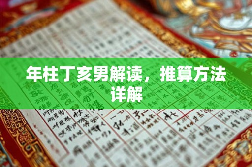 年柱丁亥男解读，推算方法详解