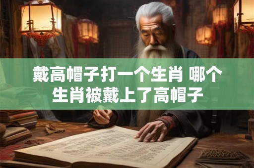 戴高帽子打一个生肖 哪个生肖被戴上了高帽子