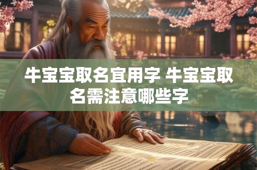 牛宝宝取名宜用字 牛宝宝取名需注意哪些字