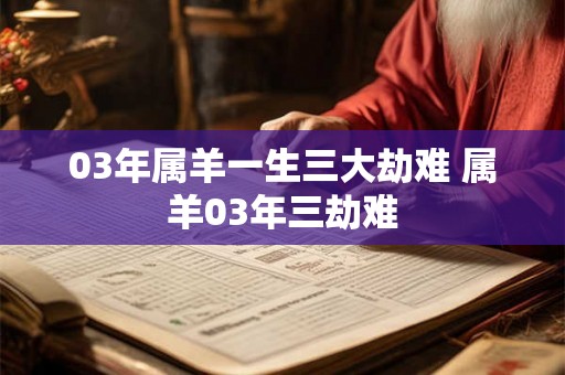 03年属羊一生三大劫难 属羊03年三劫难 03年属羊一生三大劫难 属羊03年三劫难