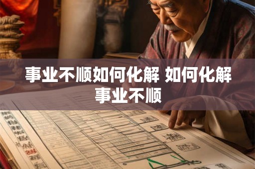 事业不顺如何化解 如何化解事业不顺 事业不顺如何化解 如何化解事业不顺