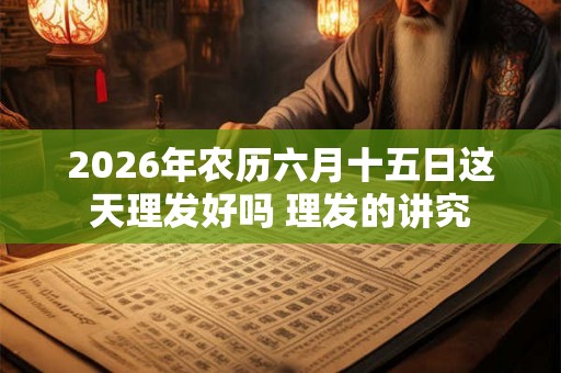 2026年农历六月十五日这天理发好吗 理发的讲究
