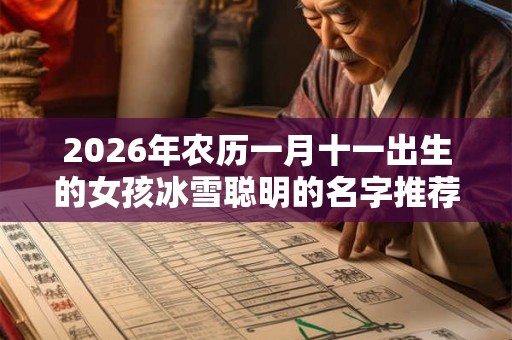 2026年农历一月十一出生的女孩冰雪聪明的名字推荐