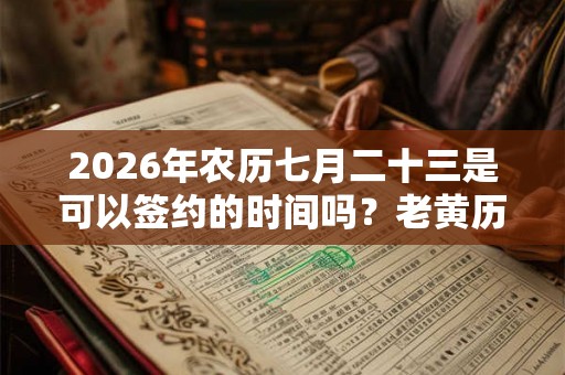 2026年农历七月二十三是可以签约的时间吗？老黄历当天卦象如何？