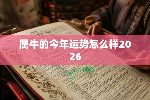 属牛的今年运势怎么样2026