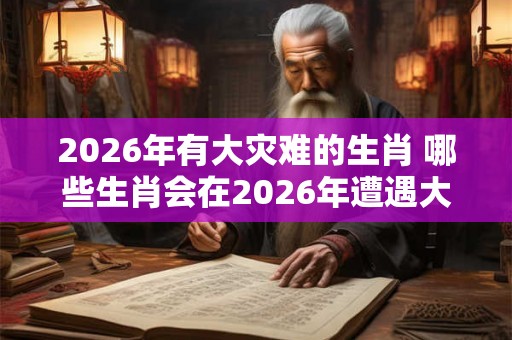 2026年有大灾难的生肖 哪些生肖会在2026年遭遇大灾难