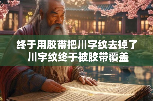 终于用胶带把川字纹去掉了 川字纹终于被胶带覆盖