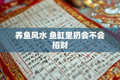 养鱼风水 鱼缸里扔会不会招财