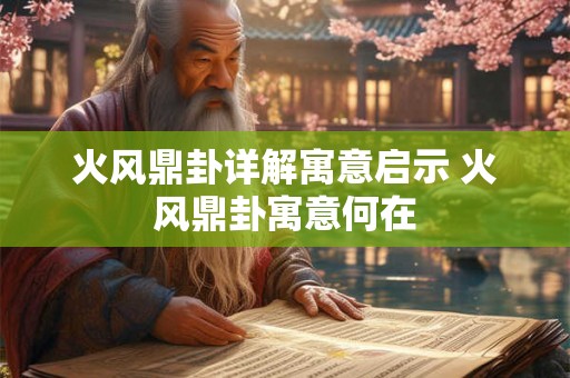 火风鼎卦详解寓意启示 火风鼎卦寓意何在