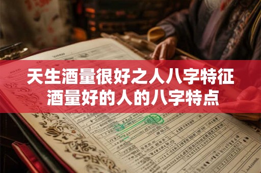 天生酒量很好之人八字特征 酒量好的人的八字特点