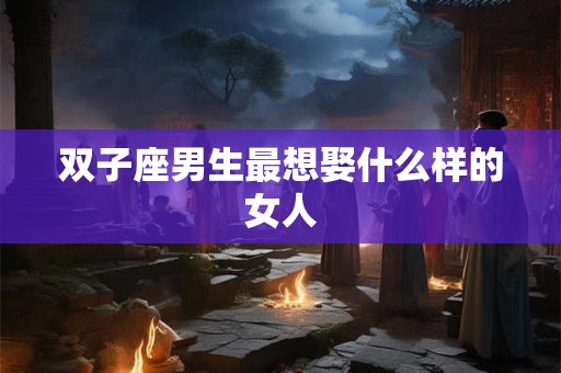 双子座男生最想娶什么样的女人