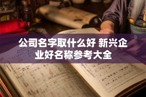 公司名字取什么好 新兴企业好名称参考大全