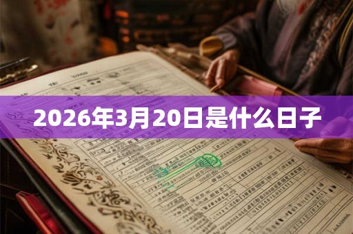 2026年3月20日是什么日子