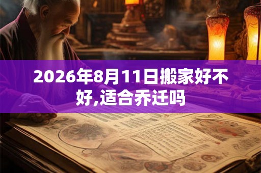 2026年8月11日搬家好不好,适合乔迁吗
