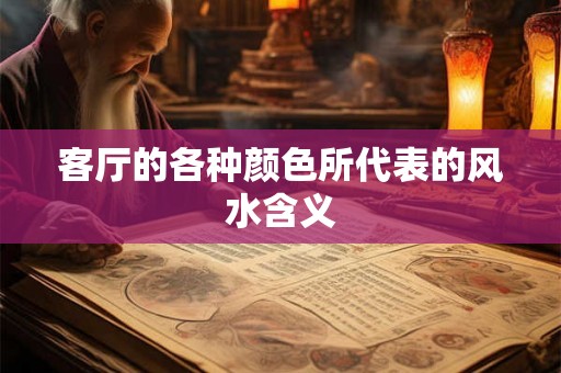 客厅的各种颜色所代表的风水含义