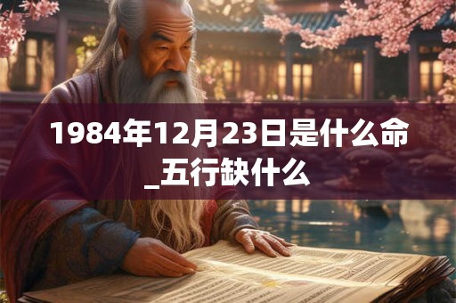 1984年12月23日是什么命_五行缺什么
