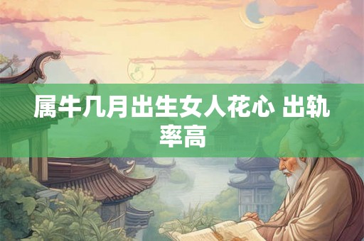 属牛几月出生女人花心 出轨率高 属牛几月出生女人花心 出轨率高