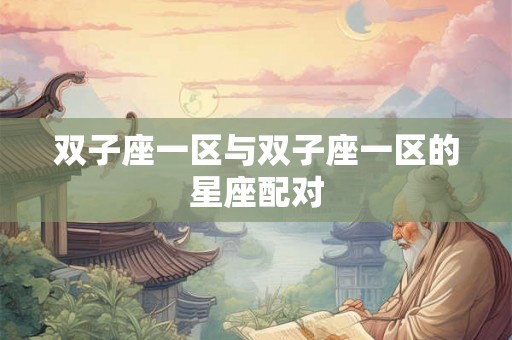 双子座一区与双子座一区的星座配对