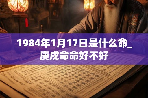 1984年1月17日是什么命_庚戌命命好不好