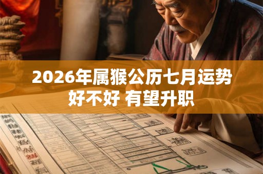 2026年属猴公历七月运势好不好 有望升职