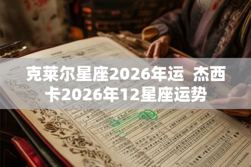 克莱尔星座2026年运  杰西卡2026年12星座运势