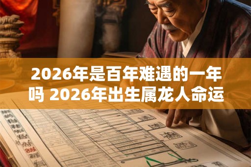 2026年是百年难遇的一年吗 2026年出生属龙人命运