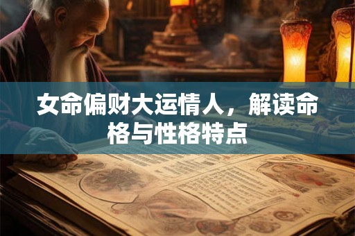女命偏财大运情人，解读命格与性格特点