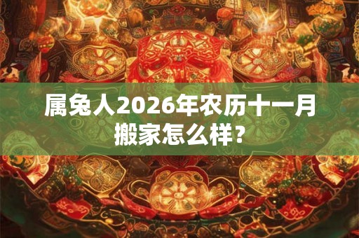 属兔人2026年农历十一月搬家怎么样? 属兔人2026年农历十一月搬家怎么样?