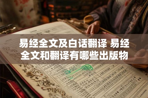 易经全文及白话翻译 易经全文和翻译有哪些出版物