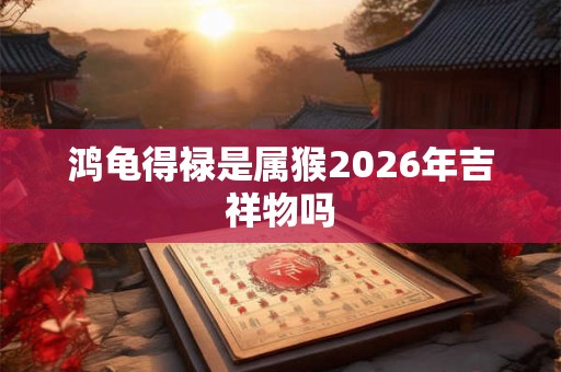 鸿龟得禄是属猴2026年吉祥物吗